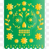 墨西哥彩旗 绿色 花瓣