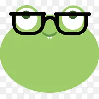 表情符号 青蛙 眼镜