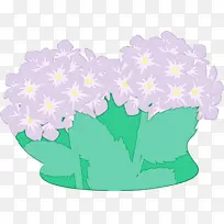 绣球花 夏花 水彩