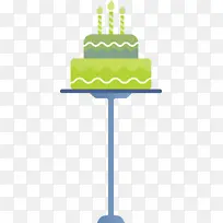 生日蛋糕 绿色 树