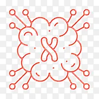 神经成像图标 显微镜图标 生物工程图标