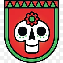 墨西哥彩旗 表情符号 微笑