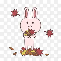秋季卡通 复活节兔子