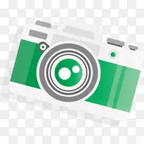 相机卡通 绿色 摇臂