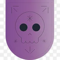 墨西哥元素 圆 紫色