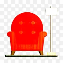 扶手椅图标 休息室图标 家居装饰图标