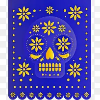 墨西哥彩旗 视觉艺术 花卉