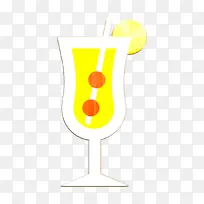 鸡尾酒图标 饮料图标 黄色
