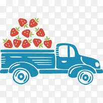 草莓卡车 秋天 水果