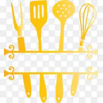 厨房 叉子 标志