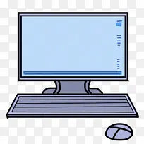 电脑卡通 电脑鼠标 电脑键盘