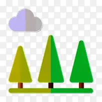 森林图标 景观图标 三角形