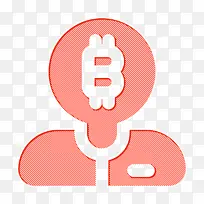 投资者图标 比特币图标 徽标