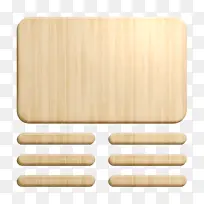 线框图标 用户界面图标 木材