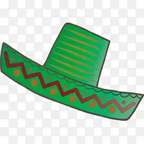 墨西哥元素 绿色 头盔
