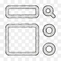 线框图标 用户界面图标 角度