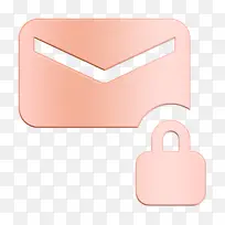 电子邮件图标 挂锁图标 徽标