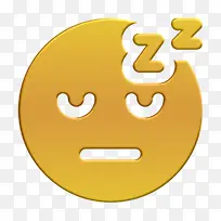 笑脸和人物图标 表情符号 睡眠图标