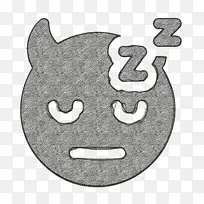 笑脸和人物图标 表情符号 睡眠图标