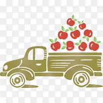 苹果卡车 秋天 水果
