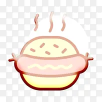 汉堡图标 烧烤图标 三明治图标