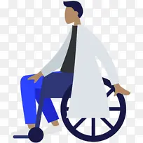 坐着 轮椅 残疾