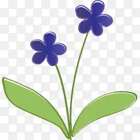 紫罗兰花 植物茎 花