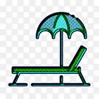 夏季图标 休闲椅图标 家具和家居图标
