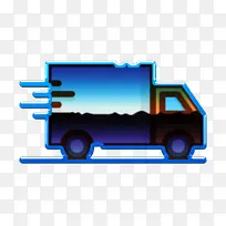 物流图标 送货卡车图标 运输和送货图标