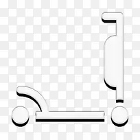 滑板车图标 车辆和运输工具图标 线条