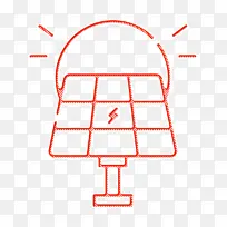 生态与环境图标 太阳能图标 可再生能源图标