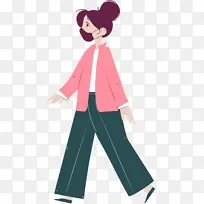 卡通女孩 卡通女人 米