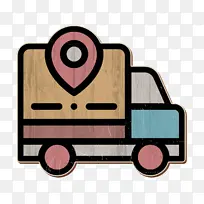 送货卡车图标 送货和送货图标 送货图标