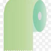 卫生纸 圆形 绿色