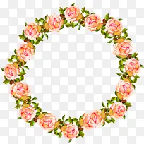 花卉设计 花园玫瑰 花环
