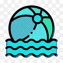 假日标志 夏季标志 沙滩球标志