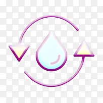 水循环图标 水图标 直线