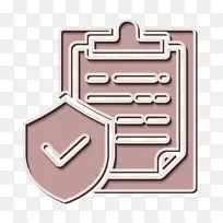 合同图标 保险图标 线