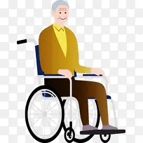 爷爷 轮椅 老年人