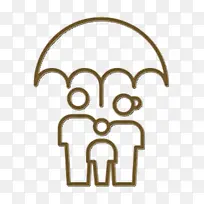 家庭图标 保险图标 雨伞图标
