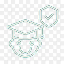 保险图标 奖学金图标 免版税