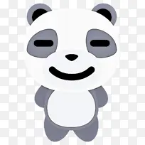 微笑 大笑 表情熊猫