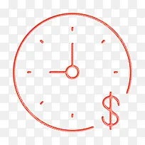 时间是金钱图标 时钟图标 商业图标