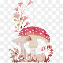蘑菇 水彩 油漆