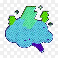 头脑风暴图标 创意过程图标 大脑图标