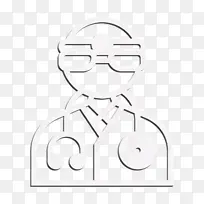 健康检查图标 医生图标 内科医师