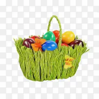 复活节彩蛋 复活节兔子 篮子