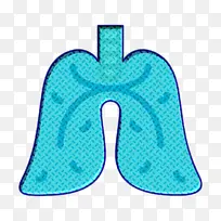 医疗声明图标 肺图标 绘图