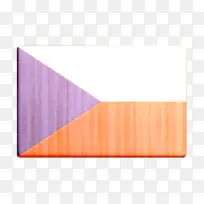 国际旗帜图标 线条 三角形