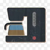 文具和办公室图标套装图标 咖啡机图标 仪表